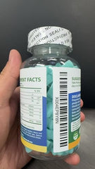 Product label highlighting vegan, gluten-free and sugar-free features
