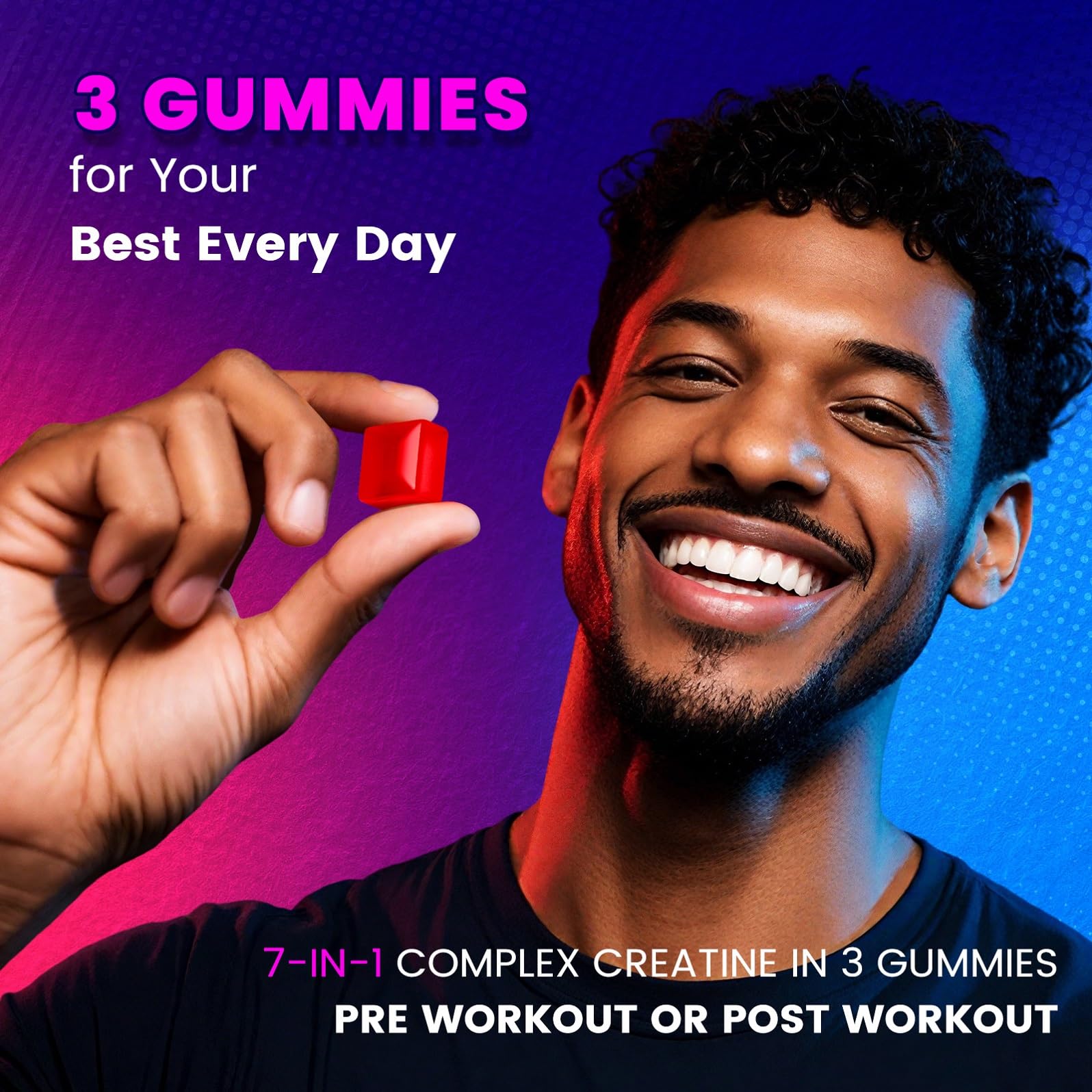 Gummies showing electrolyte blend