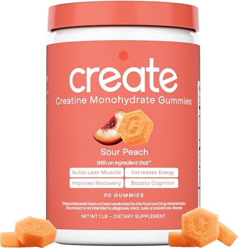 Bottle of Creatine Monohydrate Gummies 90 count