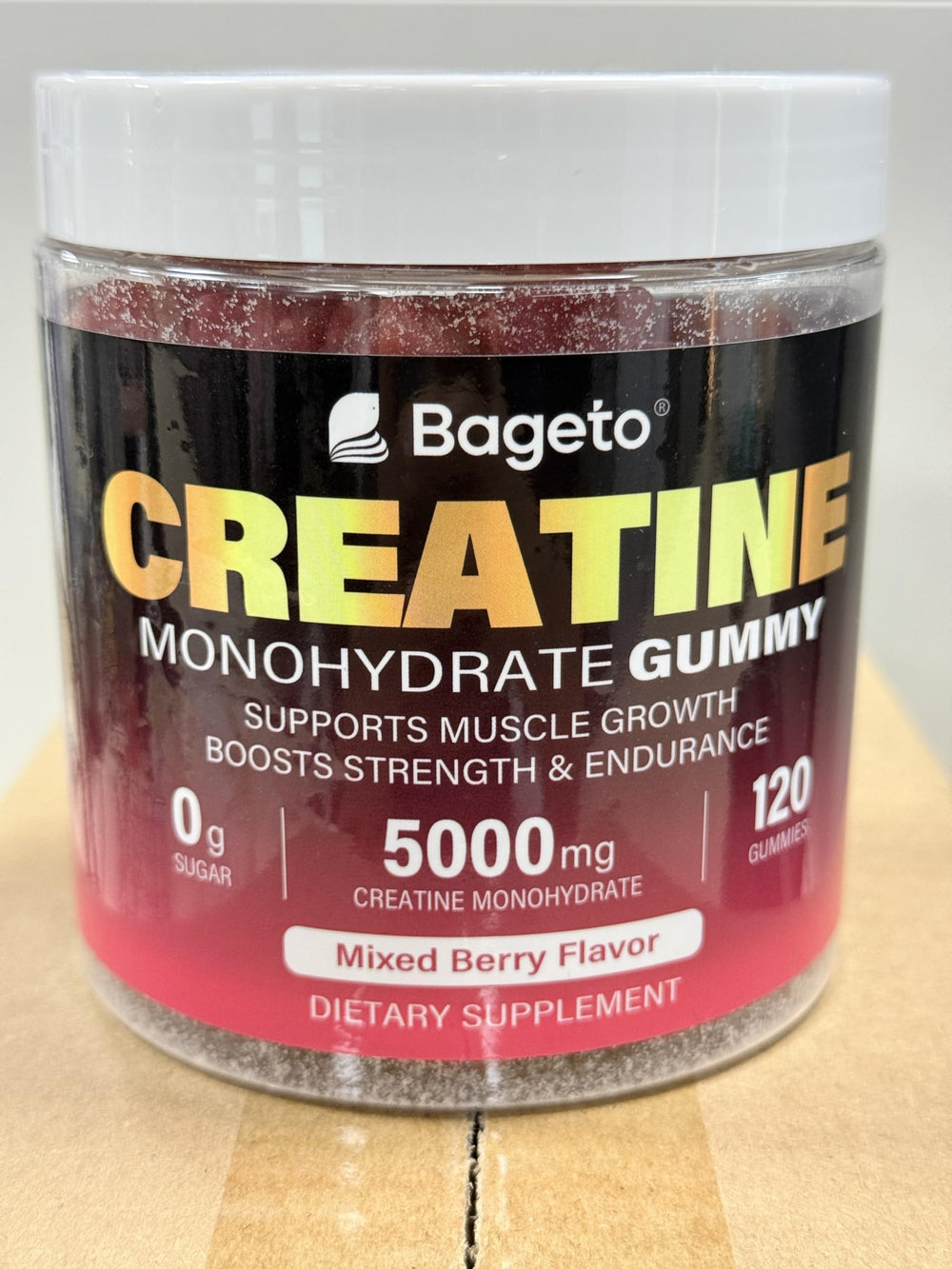 Ingredients and label details for Creatine Monohydrate Gummies
