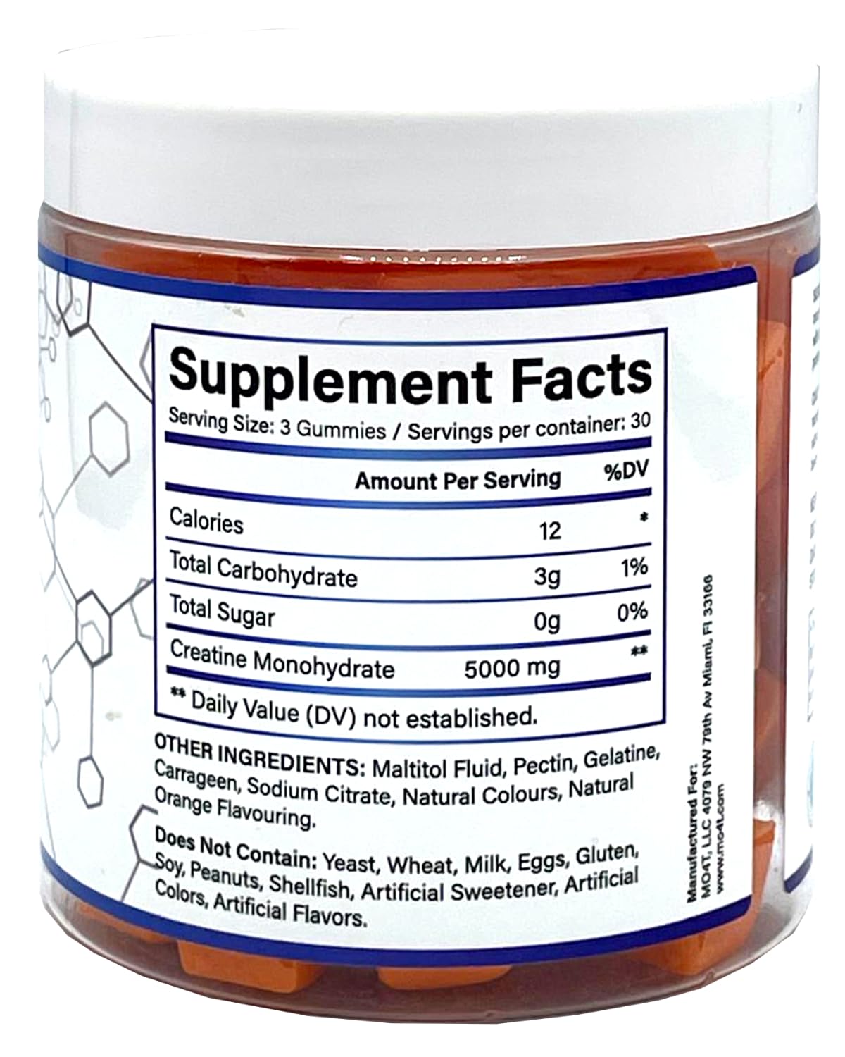 Packaging of Creatine Monohydrate Gummies