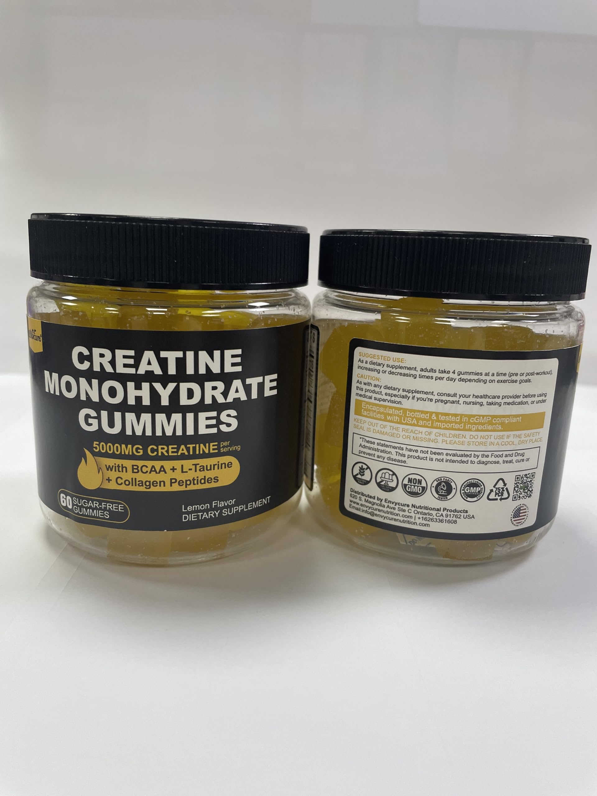 Two-pack Creatine Monohydrate Gummies packaging