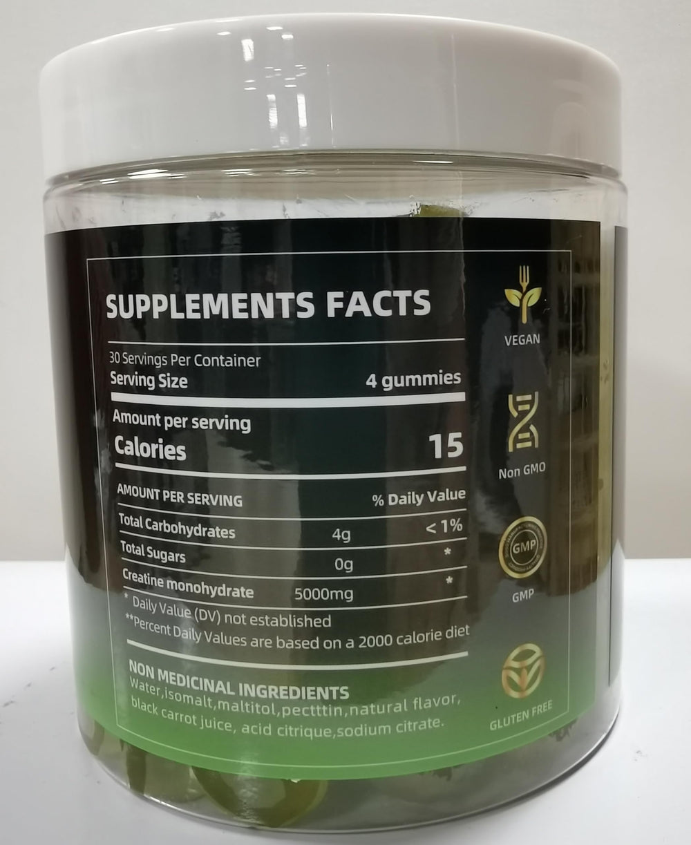 Two-pack box and bottle of Creatine Monohydrate Gummies