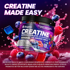 Product packaging side view of Creatine Monohydrate Gummies