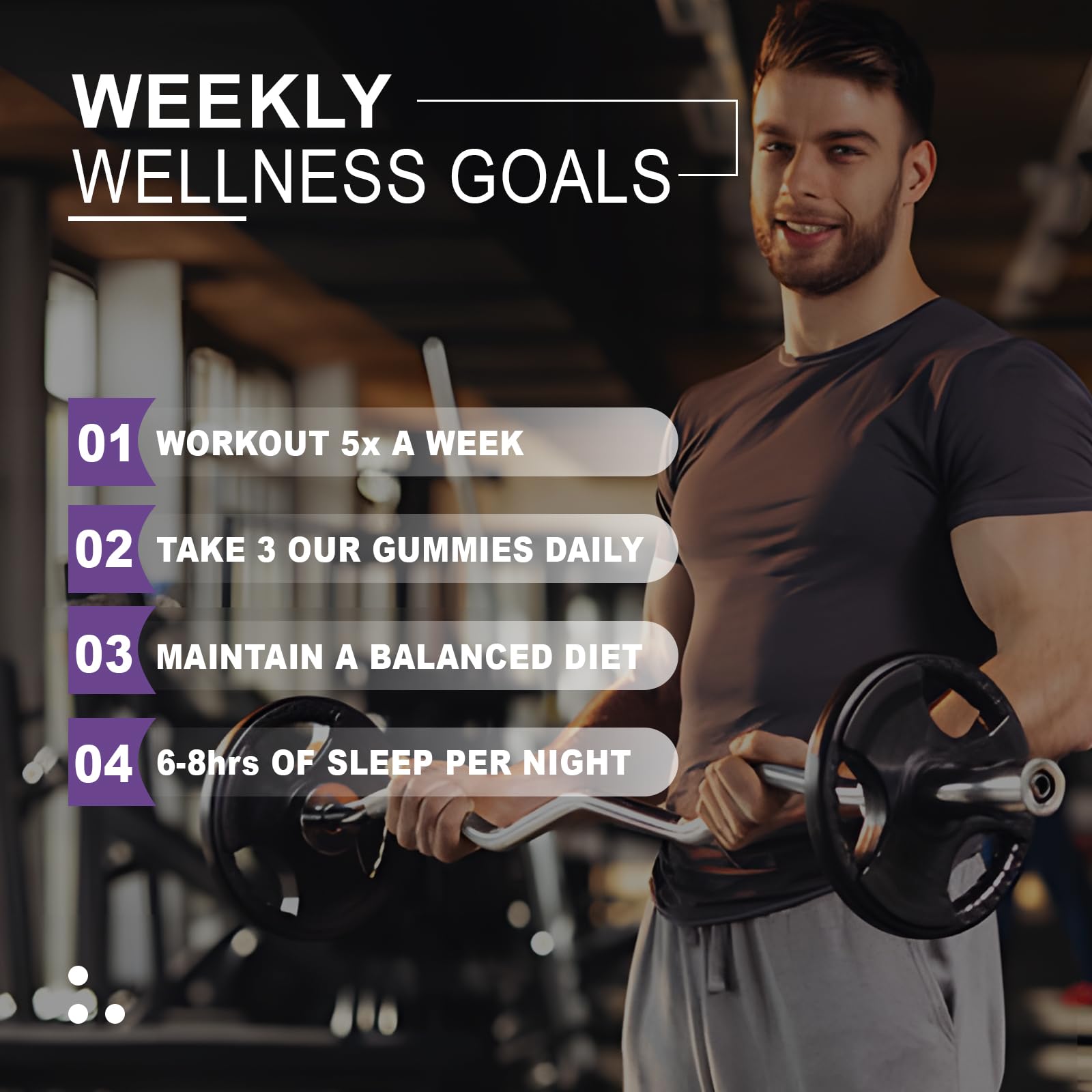 Sugar-free vegan creatine gummies packaging