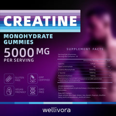 Six-pack arrangement of Creatine Monohydrate Gummy bottles
