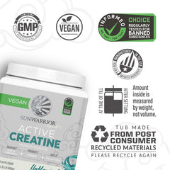Label showing vegan and keto friendly notes