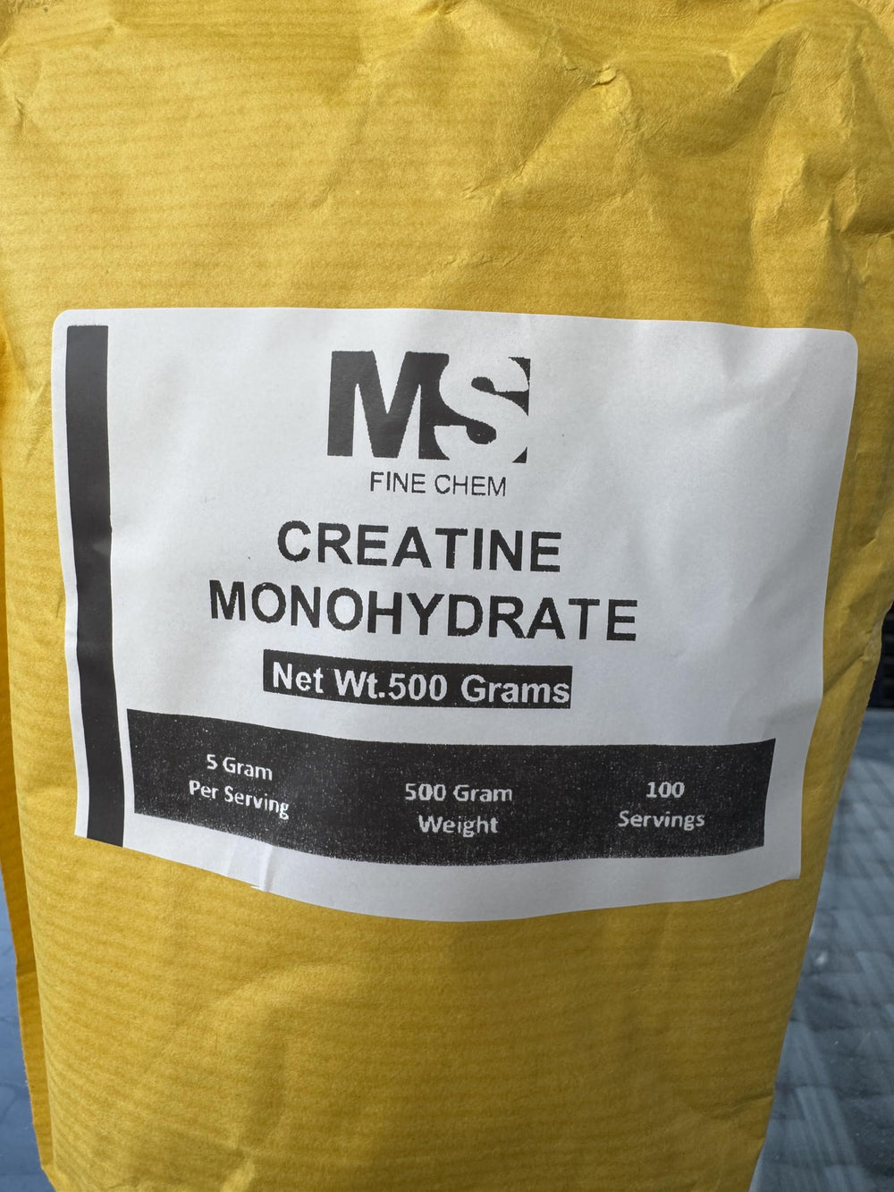 Front view of Instant Creatine Monohydrate 500g tub