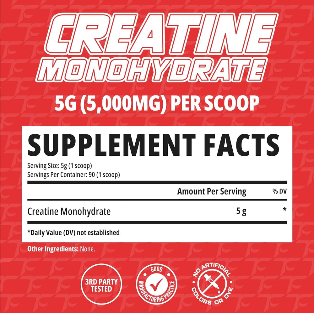 5g per serving unflavored creatine monohydrate powder