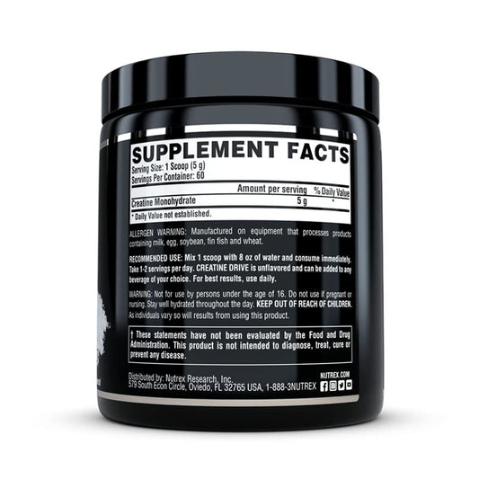 5g creatine monohydrate scoop and powder