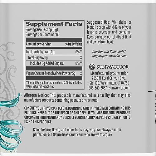 Close-up of Creatine Monohydrate Powder bottle