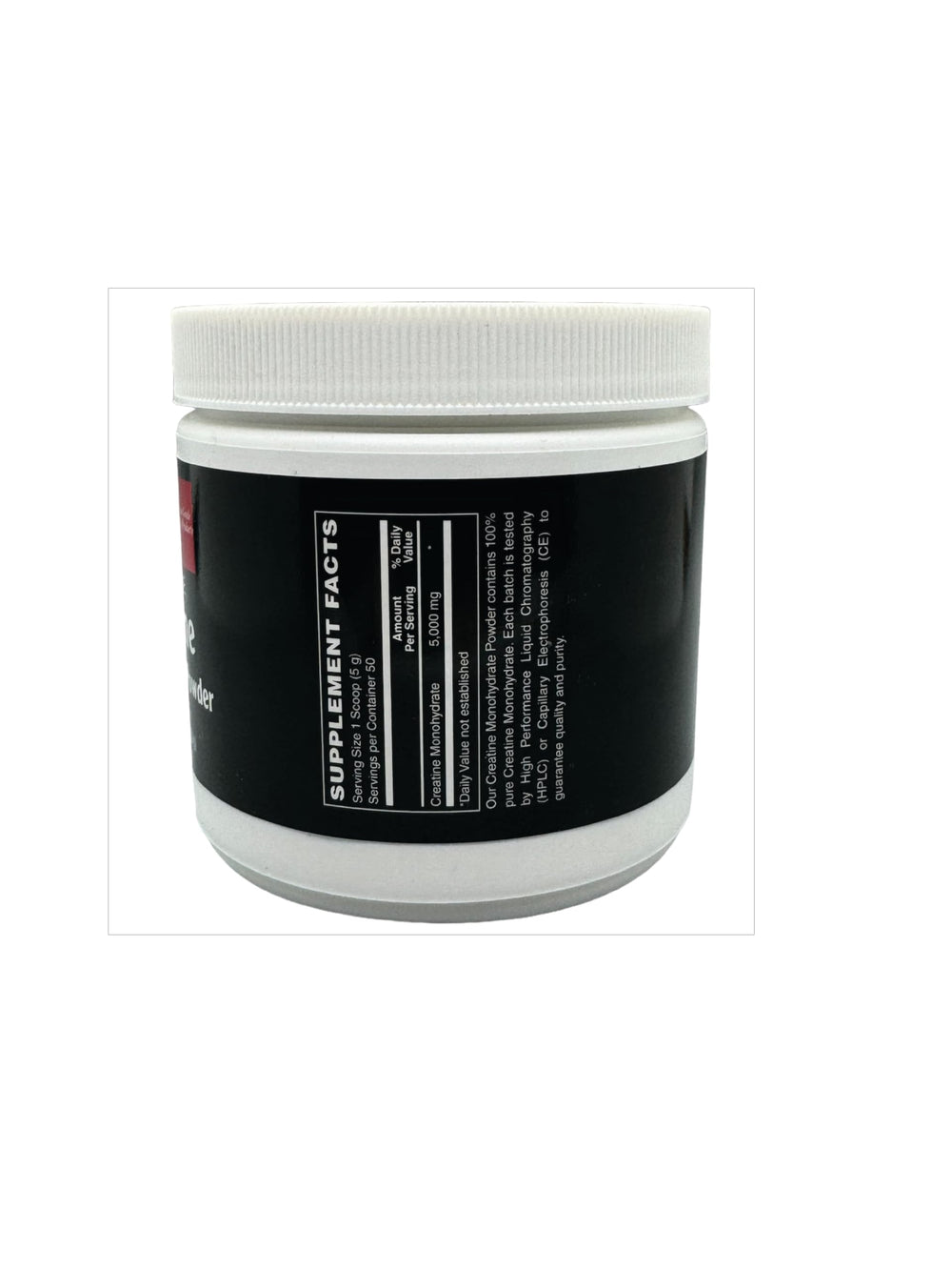 Scooped creatine monohydrate powder being poured