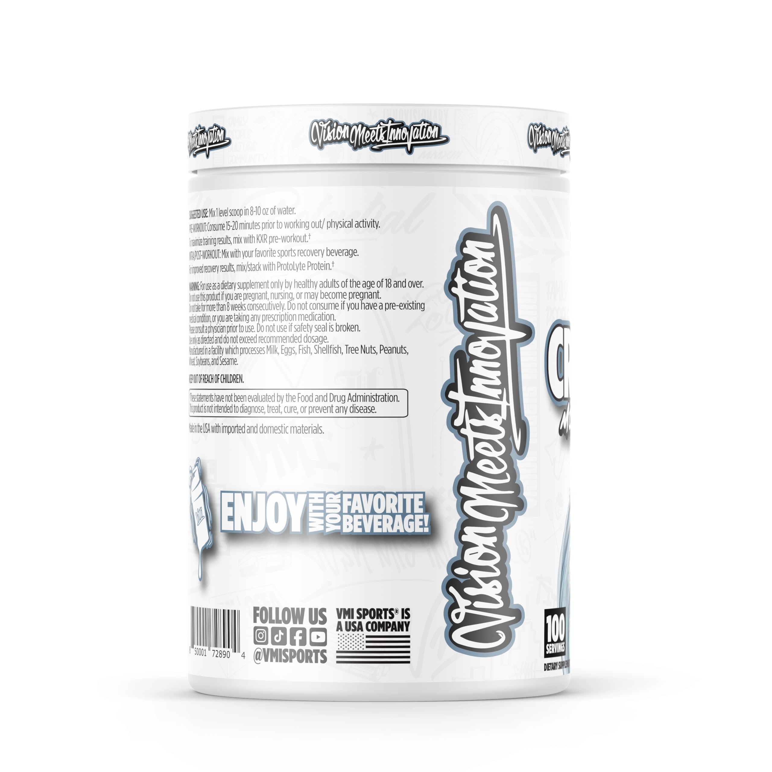 Creatine Monohydrate powder with flavored variants and unflavored option