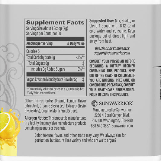 Micronized creatine powder with scoop