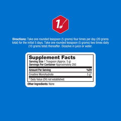 Unflavored creatine powder dissolving in water