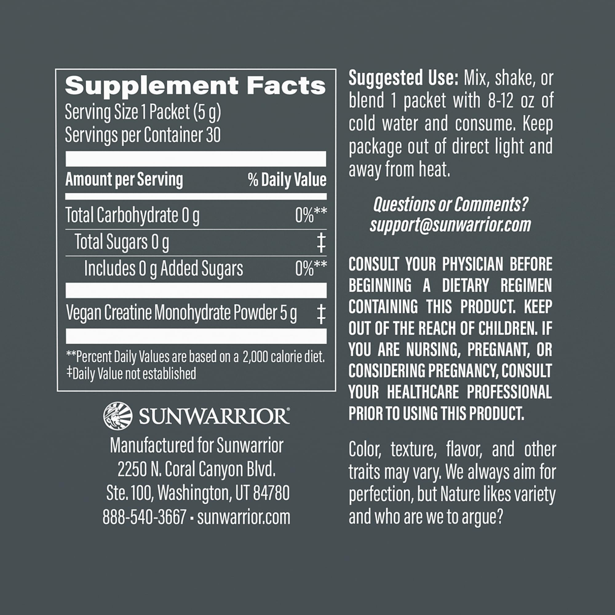 Unflavored Creatine Monohydrate powder with 5g scoop