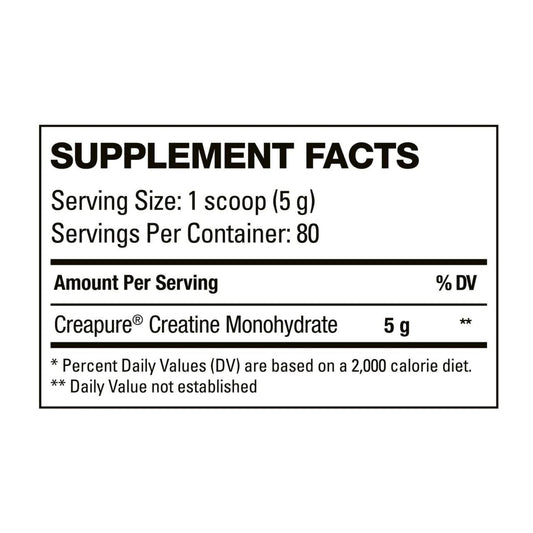 Vegan creatine monohydrate Creapure purity and quality