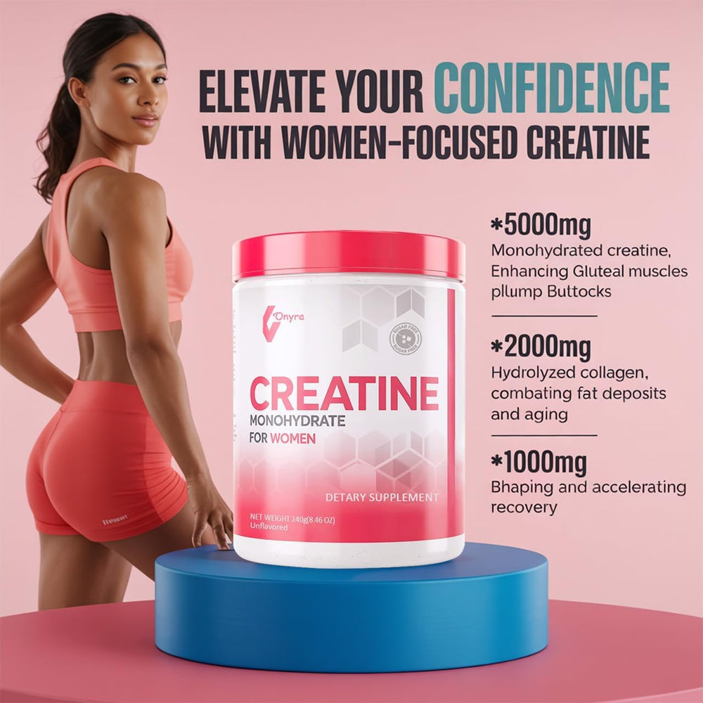 Close-up of Creatine Monohydrate, Collagen and BCAA ingredients