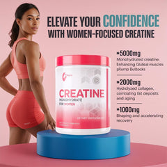 Close-up of Creatine Monohydrate, Collagen and BCAA ingredients