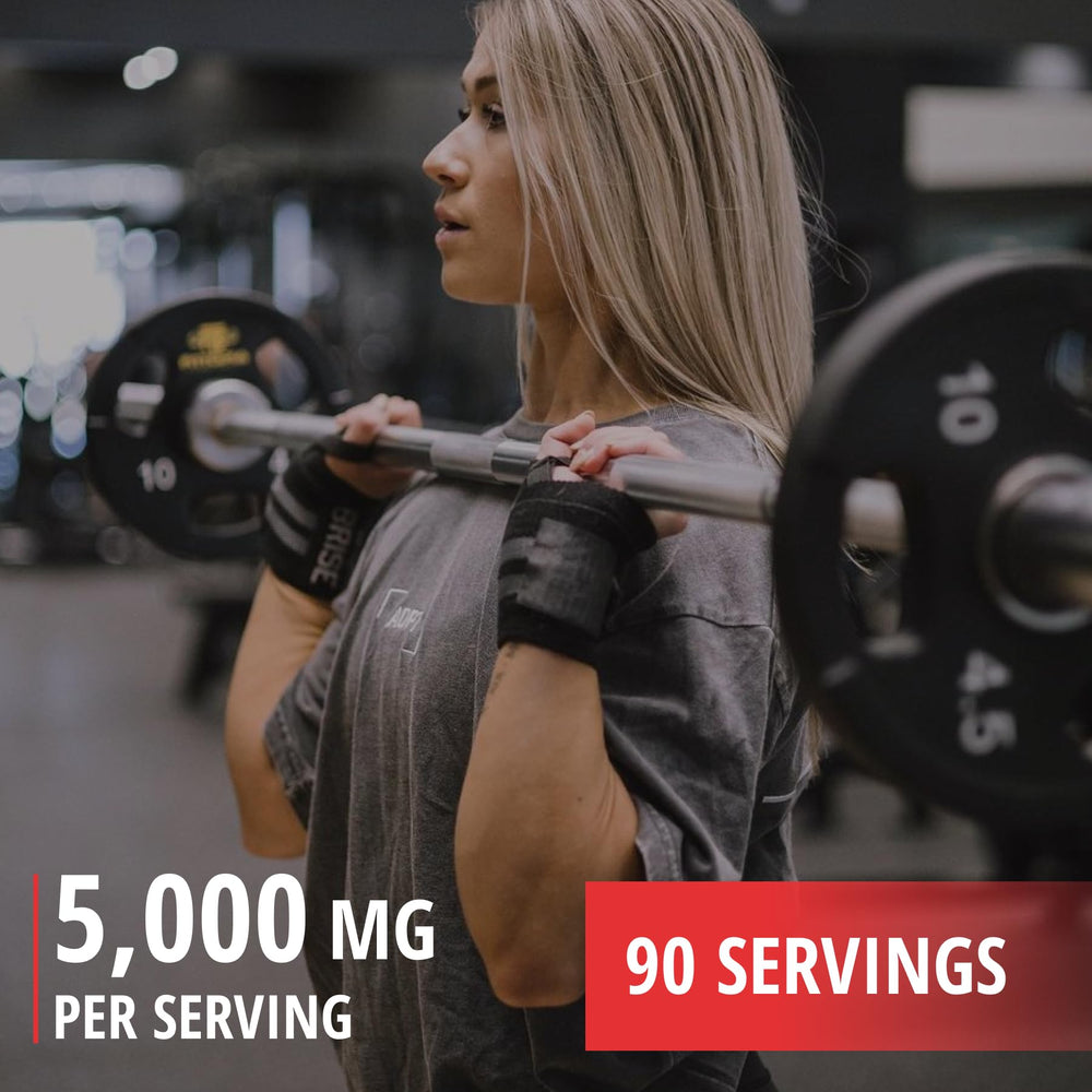 Graphic depicting strength and endurance benefits of creatine