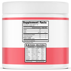 Creatine monohydrate powder with collagen and BCAA components