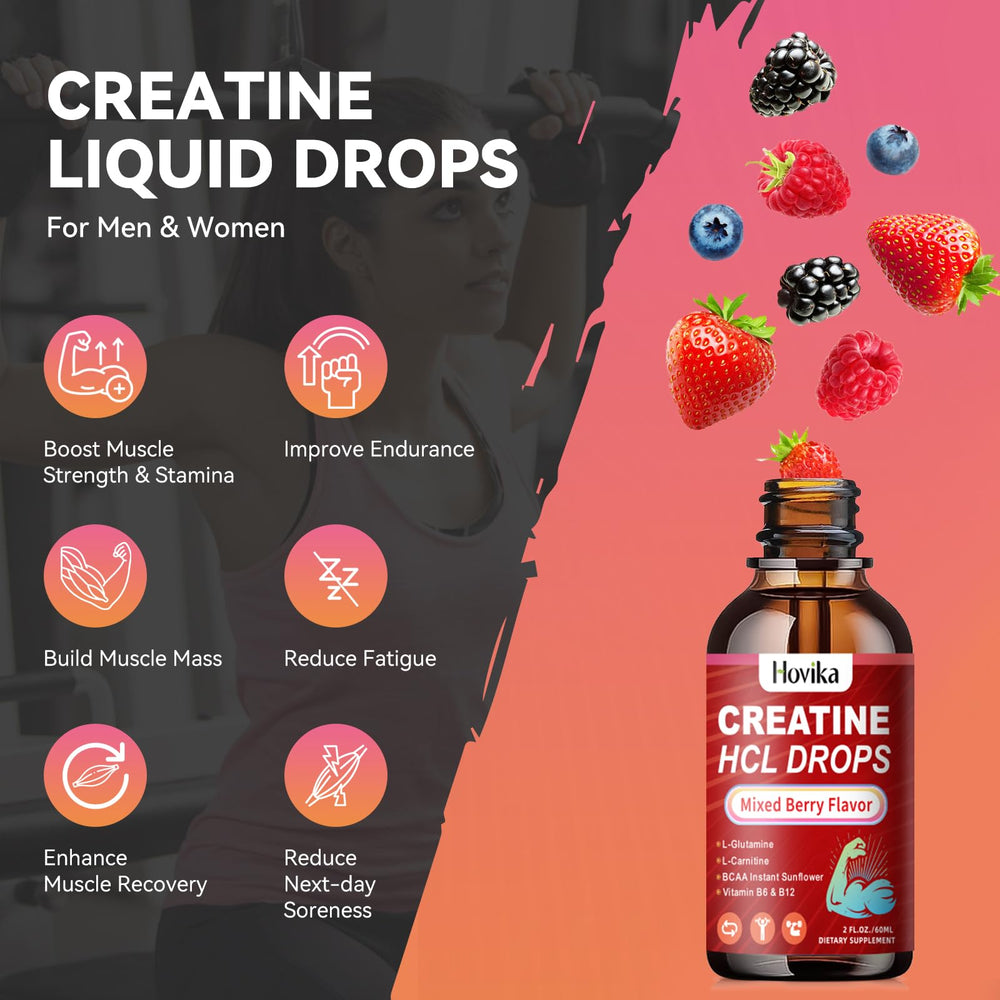 Dropper dispensing Creatine HCL liquid drops