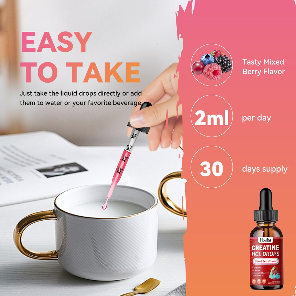 Packaging for Creatine HCL Liquid Drops 2 oz