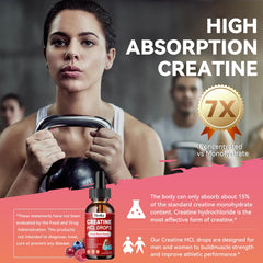 Vegan, non-GMO, gluten-free label on Creatine HCL bottle