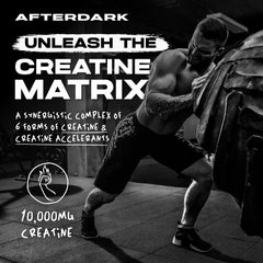 Front view of AfterDark Creation Creatine Monohydrate canister – Snow Cone