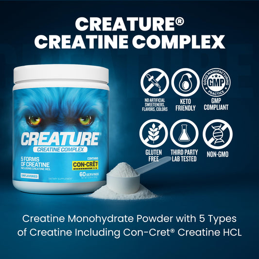 Back packaging of CREATURE Creatine Complex 300g