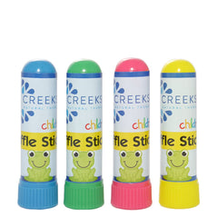 Creekside Naturals Sniffle Sticks front view in four colors
