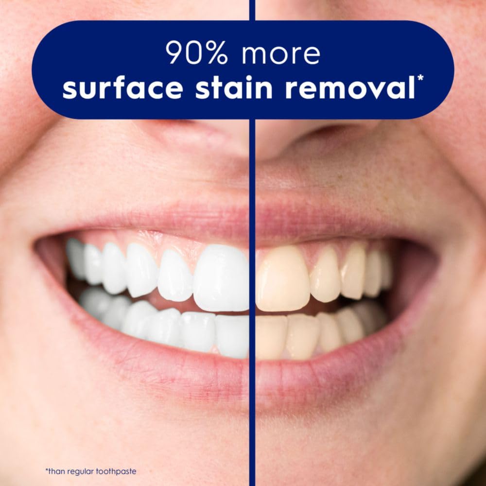 Close-up of Crest Charcoal Toothpaste tube showing 3.3 oz