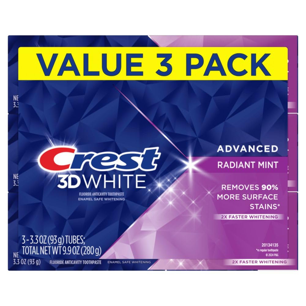 Graphic representing Crest 3D White whitening technology
