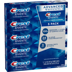 Crest 3D White Advanced Whitening Toothpaste 5.2 oz – packaging side view