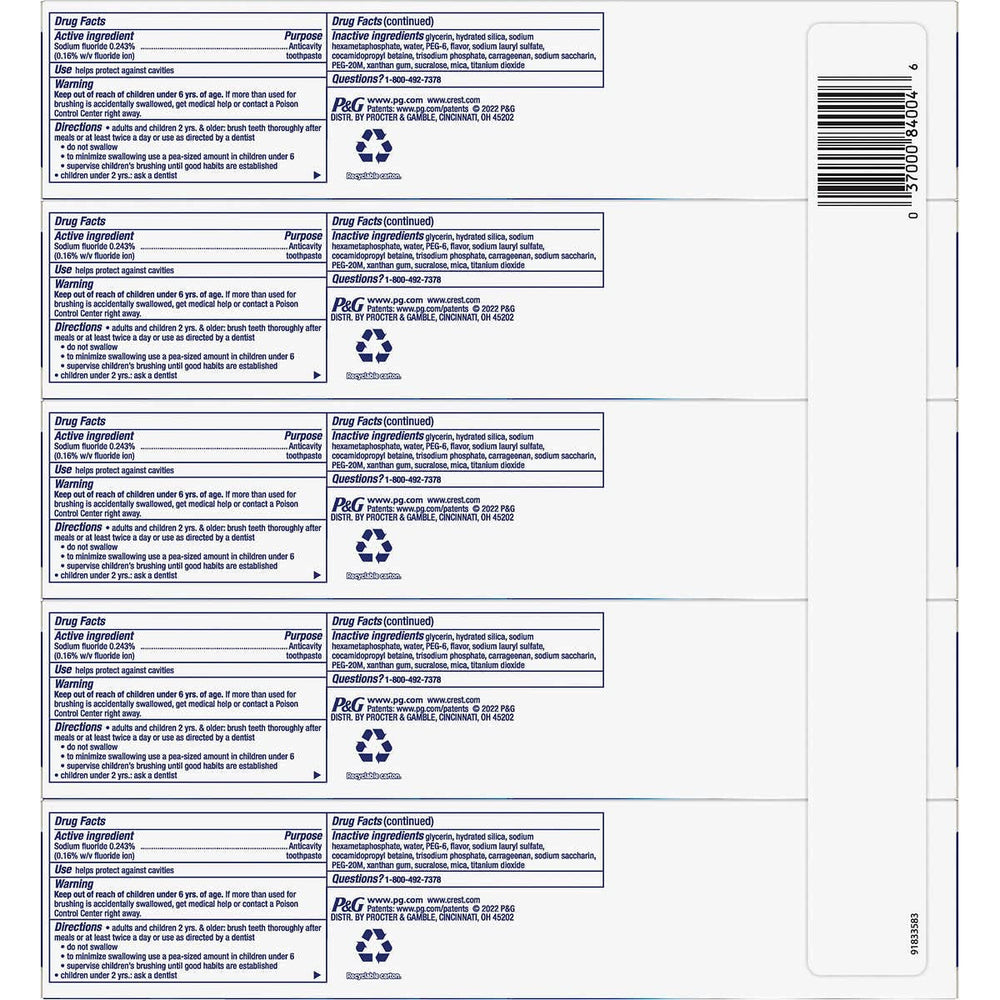 Crest 3D White Advanced Whitening toothpaste – store image