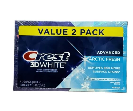 Crest 3D White Advanced Whitening Toothpaste Arctic Fresh 2.7 oz tube front
