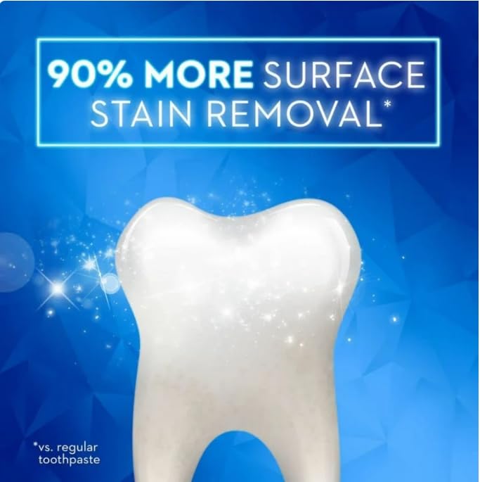 Whitening action graphic for Crest 3D White Arctic Fresh toothpaste