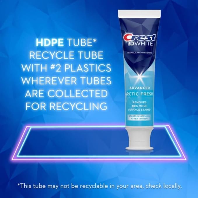Close-up graphic of Crest 3D White Arctic Fresh toothpaste
