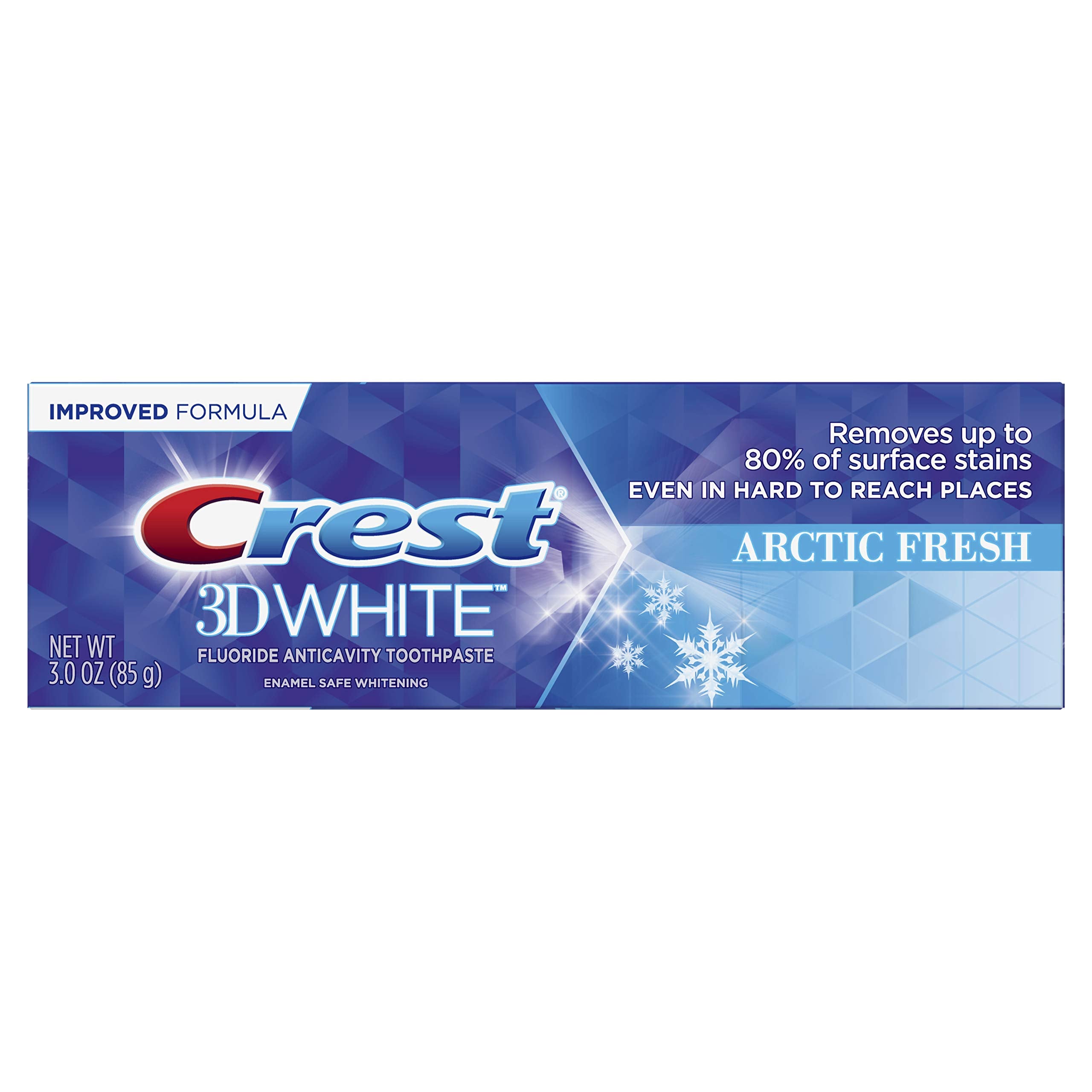 Crest 3D White Arctic Fresh toothpaste tube – front view