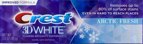 Crest 3D White Arctic Fresh toothpaste tube – back label
