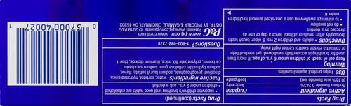 Close-up of Crest 3D White Arctic Fresh label on tube