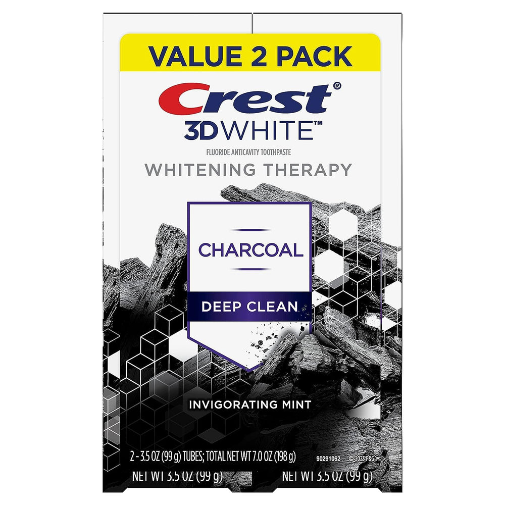 Crest 3D White Whitening Therapy Charcoal Deep Clean toothpaste packaging