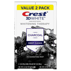 Crest 3D White Whitening Therapy Charcoal Deep Clean toothpaste packaging