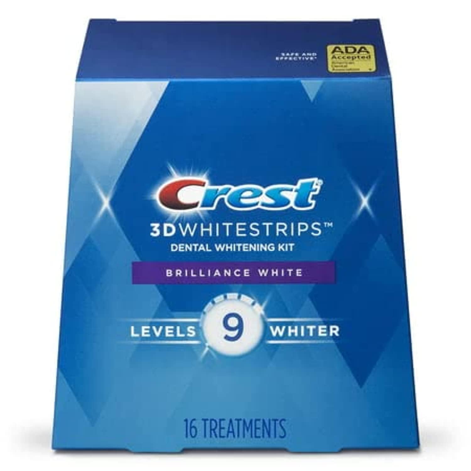 Front of Crest 3D Whitestrips Brilliance White box