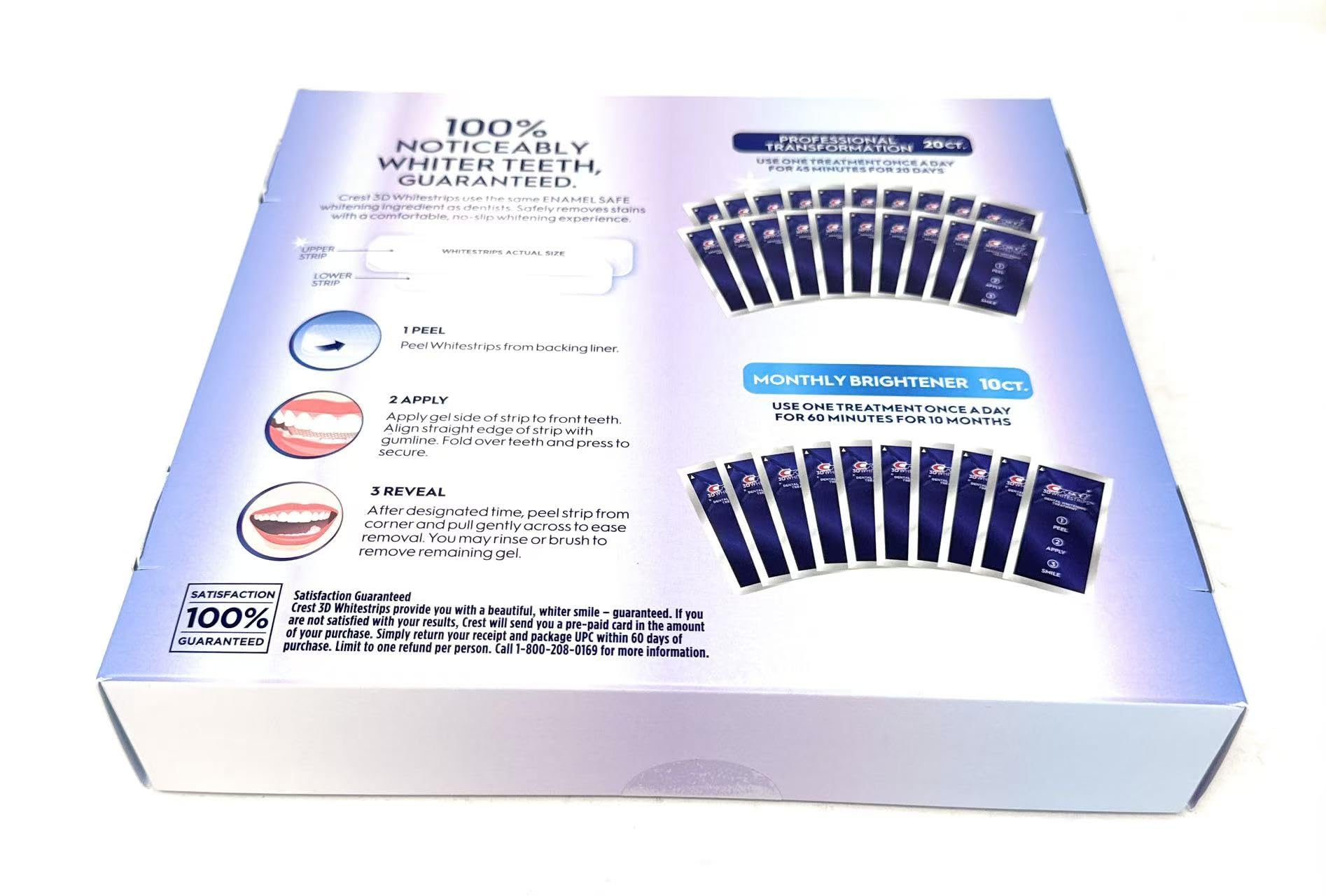 Color shade swatch for whitening results