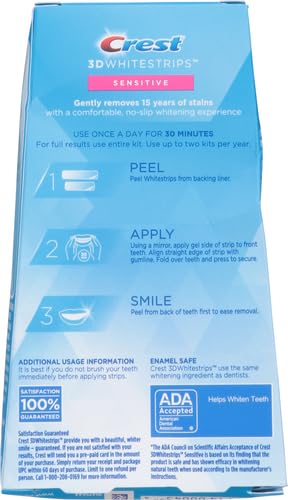 Crest 3D Whitestrips Sensitive lower-teeth whitening strips