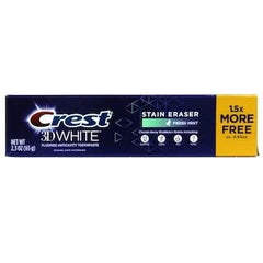 Crest 3DWHITE Stain Eraser Mint Splash toothpaste close-up