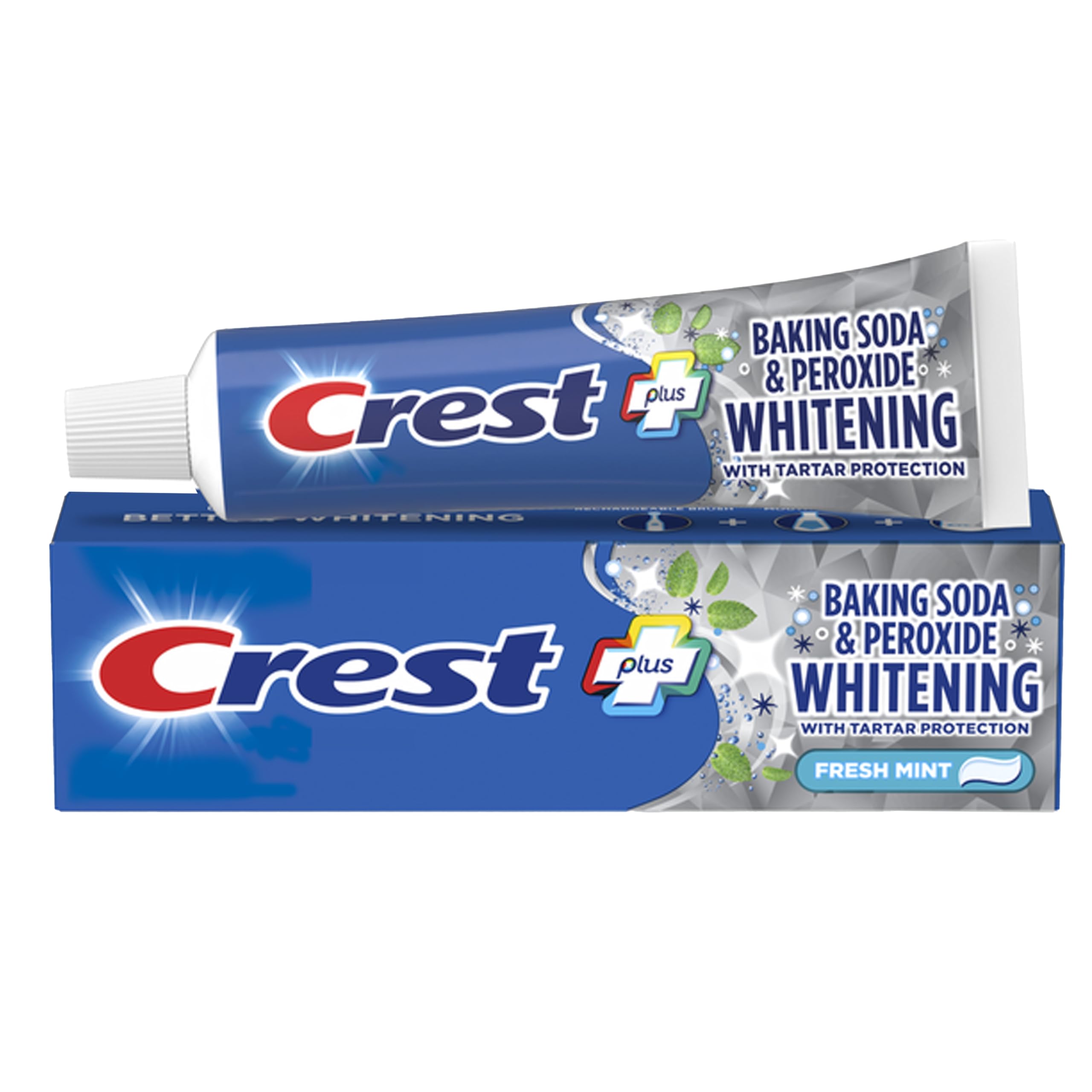 Two Crest toothpaste tubes 4.2 oz each for whitening and tartar protection
