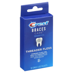 Floss showing threader tip and floss material