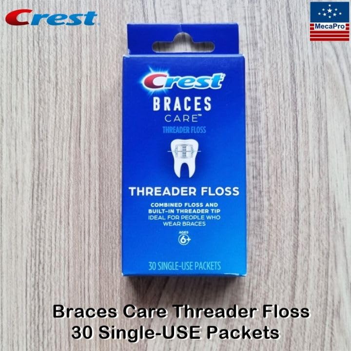 Stiffened end designed to floss under braces and expanders